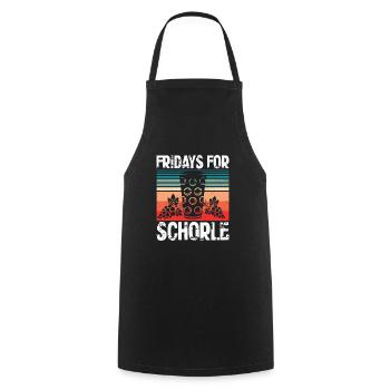 Fridays for Schorle Weinschorle Wein Pfälzer - Kochschürze - Schwarz - Vorne - AI Model Male 185 dark (185cm)