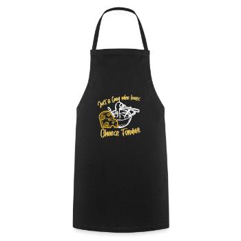 Just a guy cheese fondue guy cheese - Cooking Apron - black - Front - AI Model Male 185 dark (185cm)