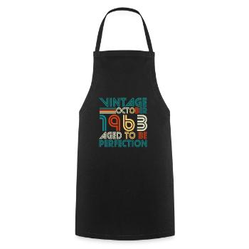 1963 In October Vintage Perfection - Cooking Apron - black - Front - AI Model Male 185 dark (185cm)