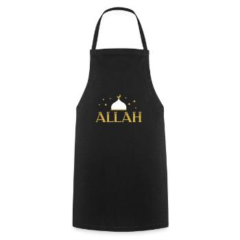 Allah Fier Musulman Islam Coran Mosquée Ramadan - Tablier de cuisine - noir - Devant - AI Model Male 185 dark (185cm)