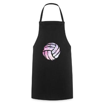 Volleyball Vollelyballer Volleyballerin - Kochschürze - Schwarz - Vorne - AI Model Male 185 dark (185cm)