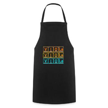 Viola - periodic table - Cooking Apron - black - Front - AI Model Male 185 dark (185cm)