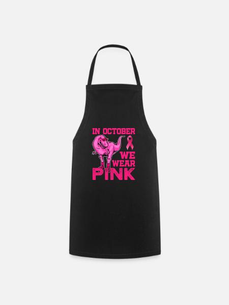 Im Oktober tragen wir Pink - Breast Cancer Awareness - Kochschürze - Schwarz