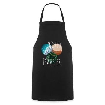 World tour - Cooking Apron - black - Front - AI Model Male 185 dark (185cm)