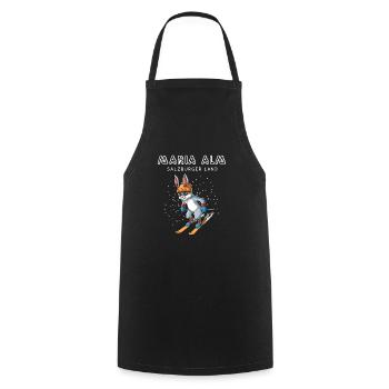 Maria Alm Salzburger Land Österreich Retro Ski - Kochschürze - Schwarz - Vorne - AI Model Male 185 dark (185cm)