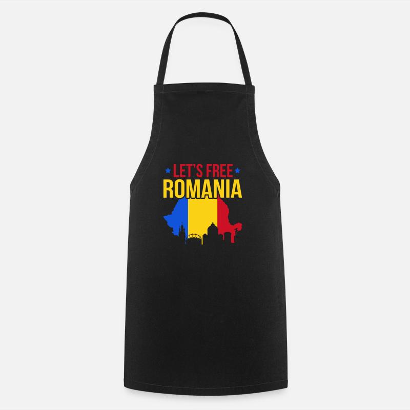 Romania - Cooking Apron - black