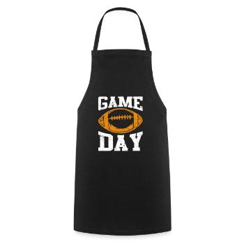 Football Game Day - Cooking Apron - black - Front - AI Model Male 185 dark (185cm)