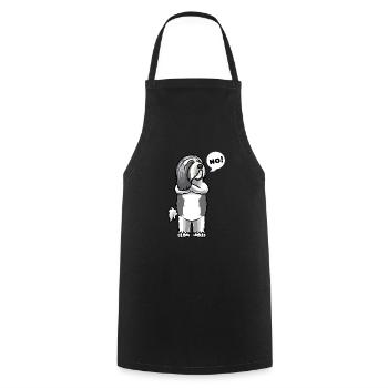 Polish Lowland Herding Dog Dog - Cooking Apron - black - Front - AI Model Male 185 dark (185cm)