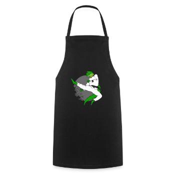 Iguana Karate Tae kwon do - Cooking Apron - black - Front - AI Model Male 185 dark (185cm)