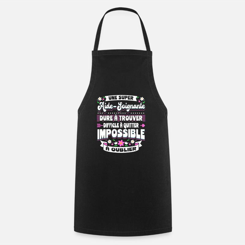 Aide Soignante Aides Soignants - Tablier de cuisine - noir