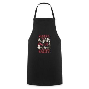 Feminism Design for a Feminist - Cooking Apron - black - Front - AI Model Male 185 dark (185cm)