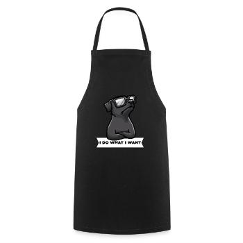 Stubborn Patterdale terrier dog - Cooking Apron - black - Front - AI Model Male 185 dark (185cm)