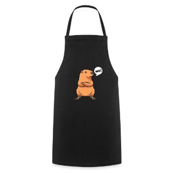 Capybara Wasserschwein - Kochschürze - Schwarz - Vorne - AI Model Male 185 dark (185cm)