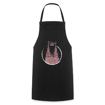 Kölner Dom Karneval Fasching Konfetti Geschenk - Kochschürze - Schwarz - Vorne - AI Model Male 185 dark (185cm)