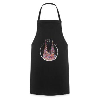 Cathédrale de Cologne Carnaval Carnaval Confetti Cadeau - Tablier de cuisine - noir - Devant - AI Model Male 185 dark (185cm)