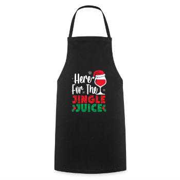 Hier Für Den Jingle Juice Wein Liebhaber Christmas - Kochschürze - Schwarz - Vorne - AI Model Male 185 dark (185cm)