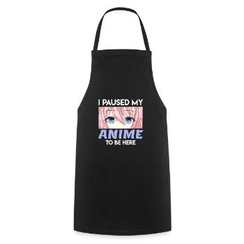 Anime Manga - Cooking Apron - black - Front - AI Model Male 185 dark (185cm)