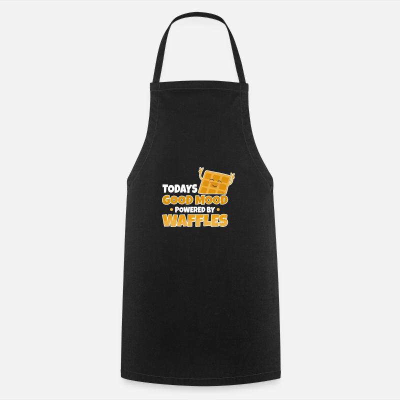 Powered by Waffles - Kochschürze - Schwarz