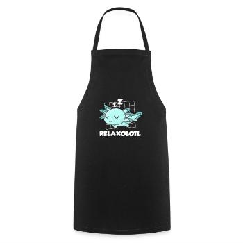 Relaxolotl Late Riser Axolotl - Cooking Apron - black - Front - AI Model Male 185 dark (185cm)