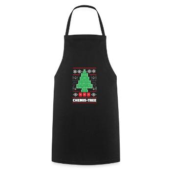 Funny Chemistry Christmas / Science Holiday - Cooking Apron - black - Front - AI Model Male 185 dark (185cm)
