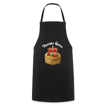 Pancake Queen Breakfast Food Foodie Pancake Maker - Cooking Apron - black - Front - AI Model Male 185 dark (185cm)