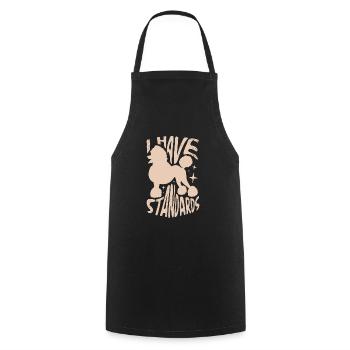 Poodle Design for a Poodle Lovers - Kochschürze - Schwarz - Vorne - AI Model Male 185 dark (185cm)
