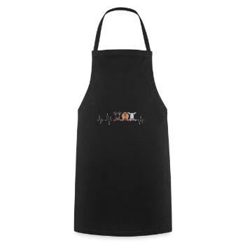 Ziegen Heartbeat Ziegenliebe - Kochschürze - Schwarz - Vorne - AI Model Male 185 dark (185cm)