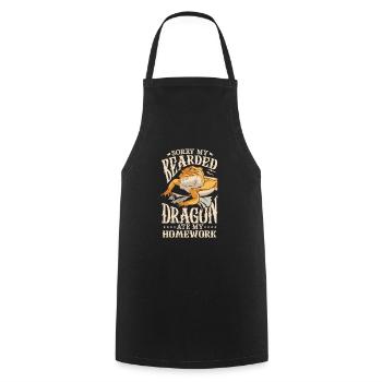 Bearded Dragon for a Reptile Bearded Dragon - Cooking Apron - black - Front - AI Model Male 185 dark (185cm)
