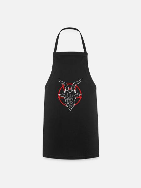 Satan Diable Pentagramme Diable - Tablier de cuisine - noir