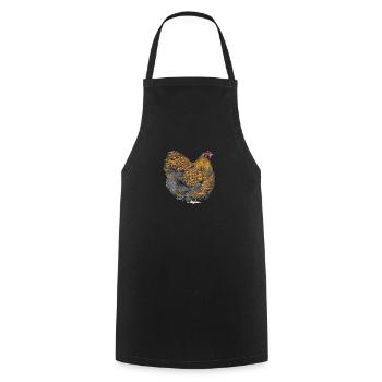Orpington Chicken I Chicken Poultry Motif for - Cooking Apron - black - Front - AI Model Male 185 dark (185cm)