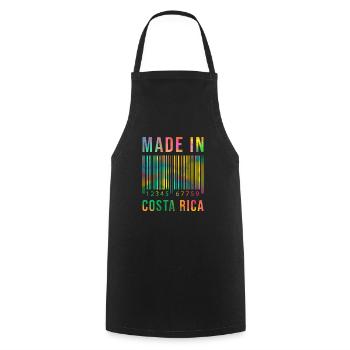 Costa Rica né Made in Costa Rica - Tablier de cuisine - noir - Devant - AI Model Male 185 dark (185cm)