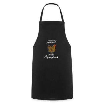 Orpington Chicken I Chicken Egg Rooster Motif for - Cooking Apron - black - Front - AI Model Male 185 dark (185cm)