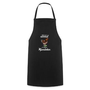 Wyandotten Chicken I Hen Egg Rooster Motif for - Cooking Apron - black - Front - AI Model Male 185 dark (185cm)