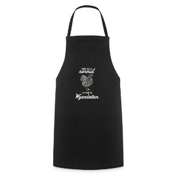 Wyandotten Chicken I Hen Egg Rooster Motif for - Cooking Apron - black - Front - AI Model Male 185 dark (185cm)