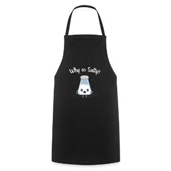 Salty pun - Cooking Apron - black - Front - AI Model Male 185 dark (185cm)
