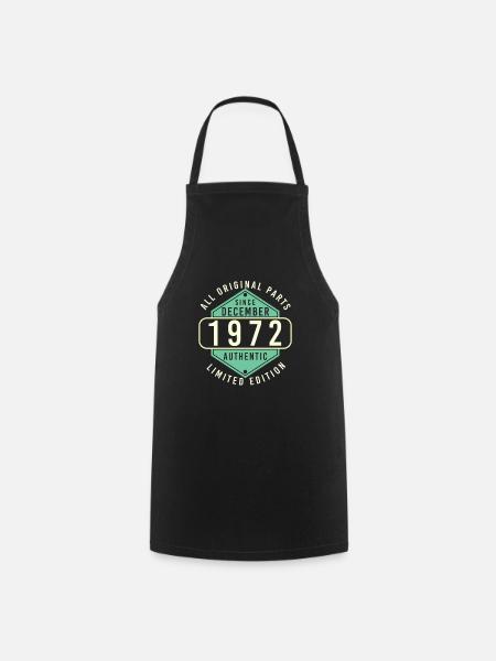 Dezember 1972 Retro Geschenkidee - Kochschürze - Schwarz