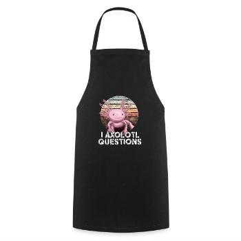 Axolotl Kawaii Funny Mexican Axolotl - Cooking Apron - black - Front - AI Model Male 185 dark (185cm)