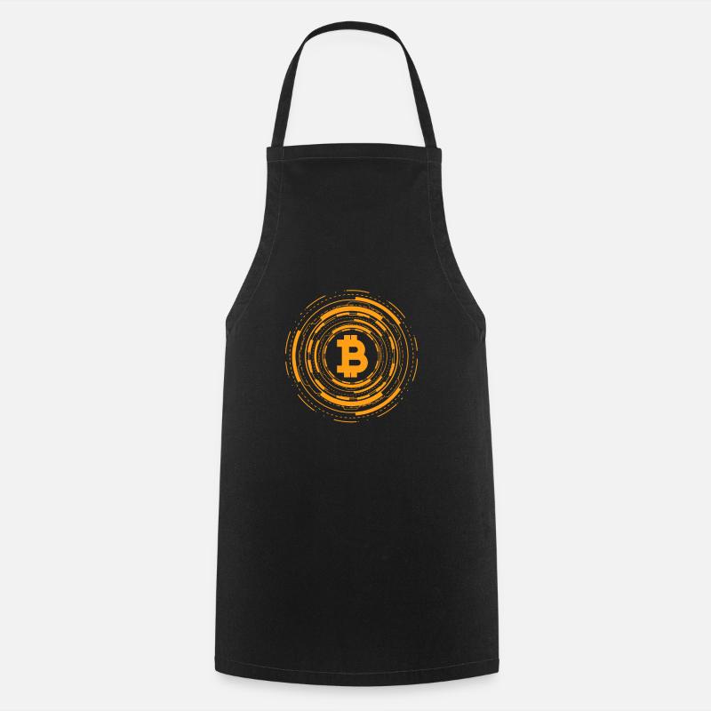 Crypto-monnaie Bitcoin Cadeau BTC Logo Crypto - Tablier de cuisine - noir