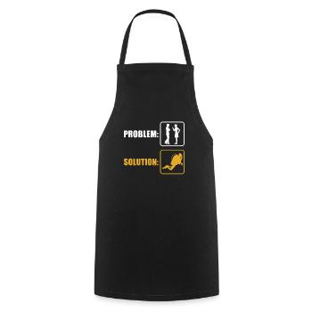 Diver - Cooking Apron - black - Front - AI Model Male 185 dark (185cm)