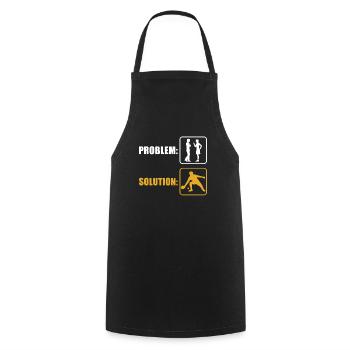 Jouer au tennis de table - Tablier de cuisine - noir - Devant - AI Model Male 185 dark (185cm)