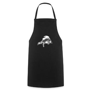 Fox I Driver Hunter Predator Hunting Motif pour - Tablier de cuisine - noir - Devant - AI Model Male 185 dark (185cm)
