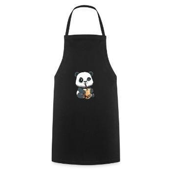 Kawaii Panda Otaku Boba Tee - Kochschürze - Schwarz - Vorne - AI Model Male 185 dark (185cm)