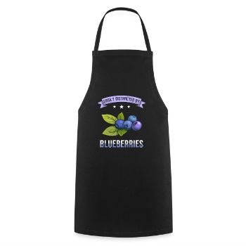Blaubeeren Spruch - Kochschürze - Schwarz - Vorne - AI Model Male 185 dark (185cm)
