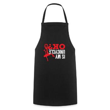 Is My Unicycle Okay Unicyclist Balance Artist - Cooking Apron - black - Front - AI Model Male 185 dark (185cm)