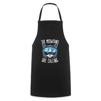 The Meowtains Call Snowboard Snowboarders - Cooking Apron - black - Front - AI Model Male 185 dark (185cm)