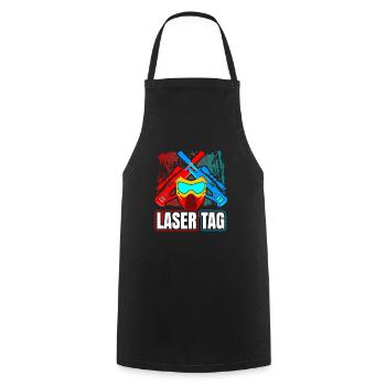 Laser Tag - Tablier de cuisine - noir - Devant - AI Model Male 185 dark (185cm)