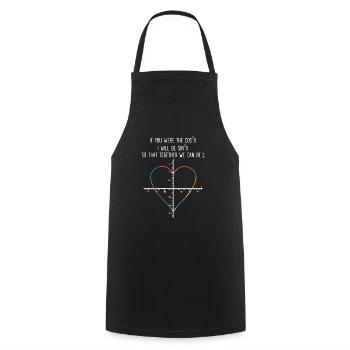 Mathematics Teacher Student Mathematician Valentine's Day - Cooking Apron - black - Front - AI Model Male 185 dark (185cm)