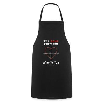 The Love Formula Math Teacher Valentine's Day - Cooking Apron - black - Front - AI Model Male 185 dark (185cm)