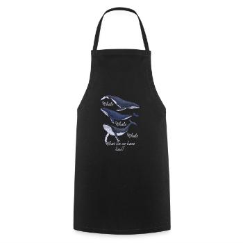 Funny Whale Pun Whale Whale Whale What Do We Have - Cooking Apron - black - Front - AI Model Male 185 dark (185cm)