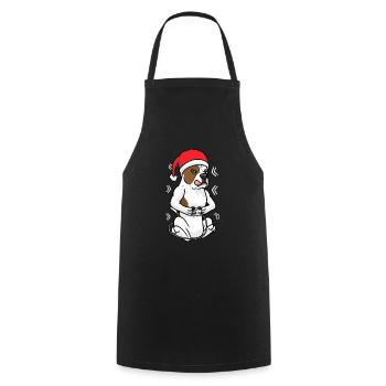 Weihnachten American Bulldog Gamer Hund - Kochschürze - Schwarz - Vorne - AI Model Male 185 dark (185cm)